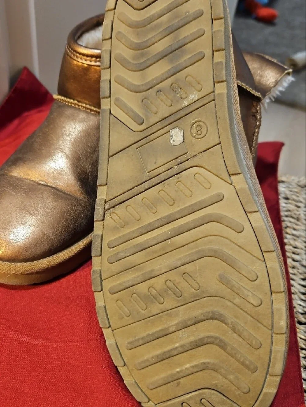 Arizona Jean Company Metallic Bronze Shearling-Lined Womens Boots